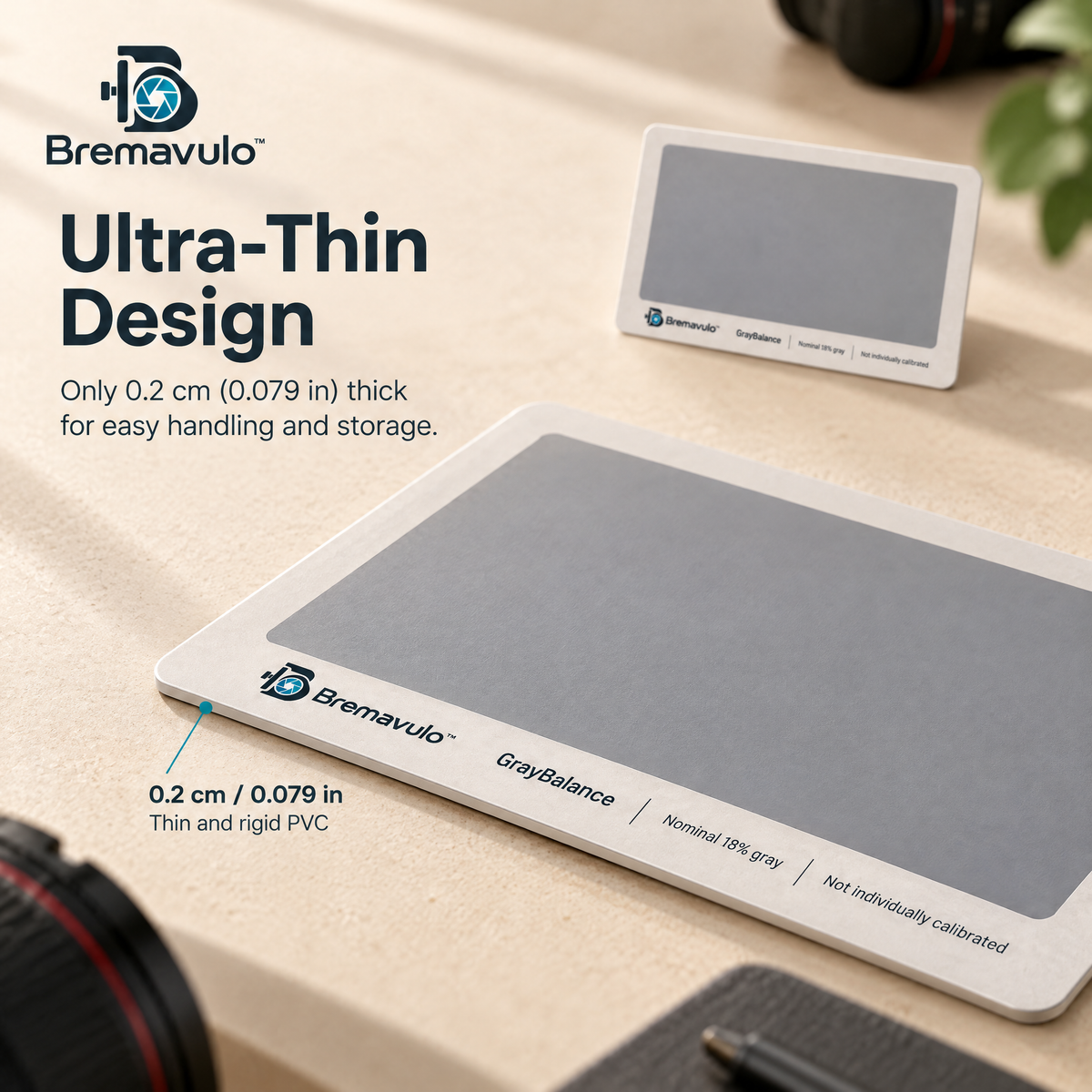 Bremavulo GrayBalance 0.2 cm thin rigid PVC card profile