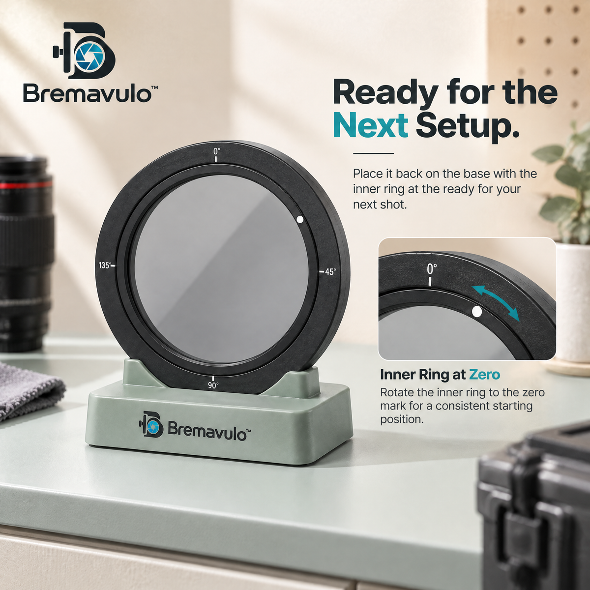 Bremavulo ReflectionControl inner ring being rotated to adjust the polarizing film orientation