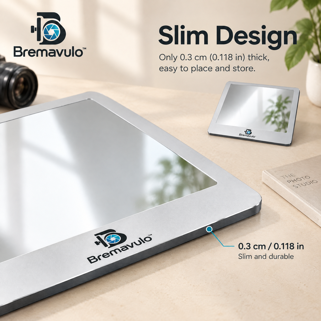 Bremavulo ReflectMirror slim 0.3 cm profile and rounded border details