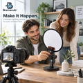 Bremavulo ReflectStand tabletop panel stand set being adjusted during a product photography session