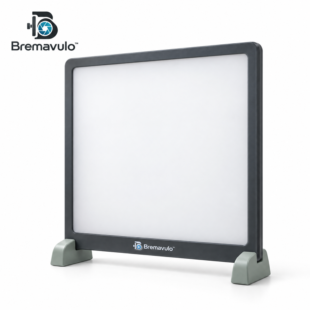 Bremavulo SoftDiffuser square framed frosted diffusion screen with two sage removable feet on a white background