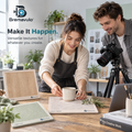 Bremavulo TextureBoard photography boards used to compose a tabletop scene with a mug and styling props